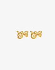Le Knot drop studs gold