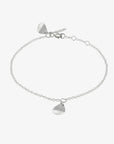 Leaf drop bracelet silver