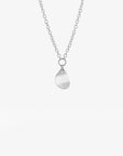Leaf drop necklace silver