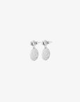 Leaf drop studs silver