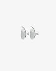 Leaf drop studs fixed silver