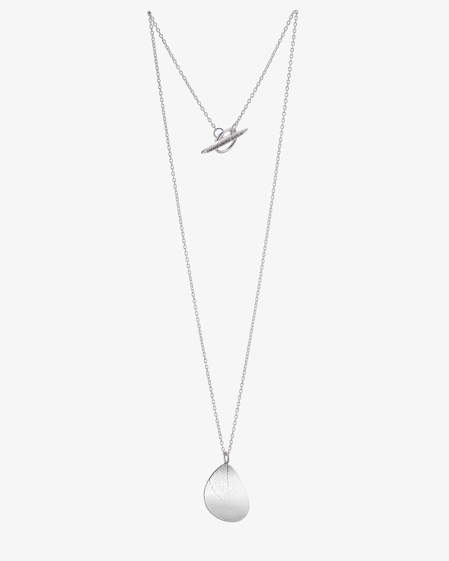 Leaf single necklace silver