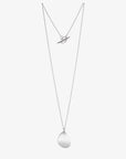 Leaf single necklace silver