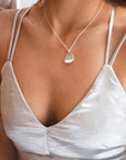 Leaf single necklace silver