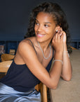 Les Amis drop chain necklace silver