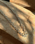 Les Amis drop chain necklace silver