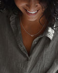 Les Amis drop necklace silver
