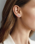 Les Amis drop studs silver