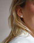 Lotus studs silver