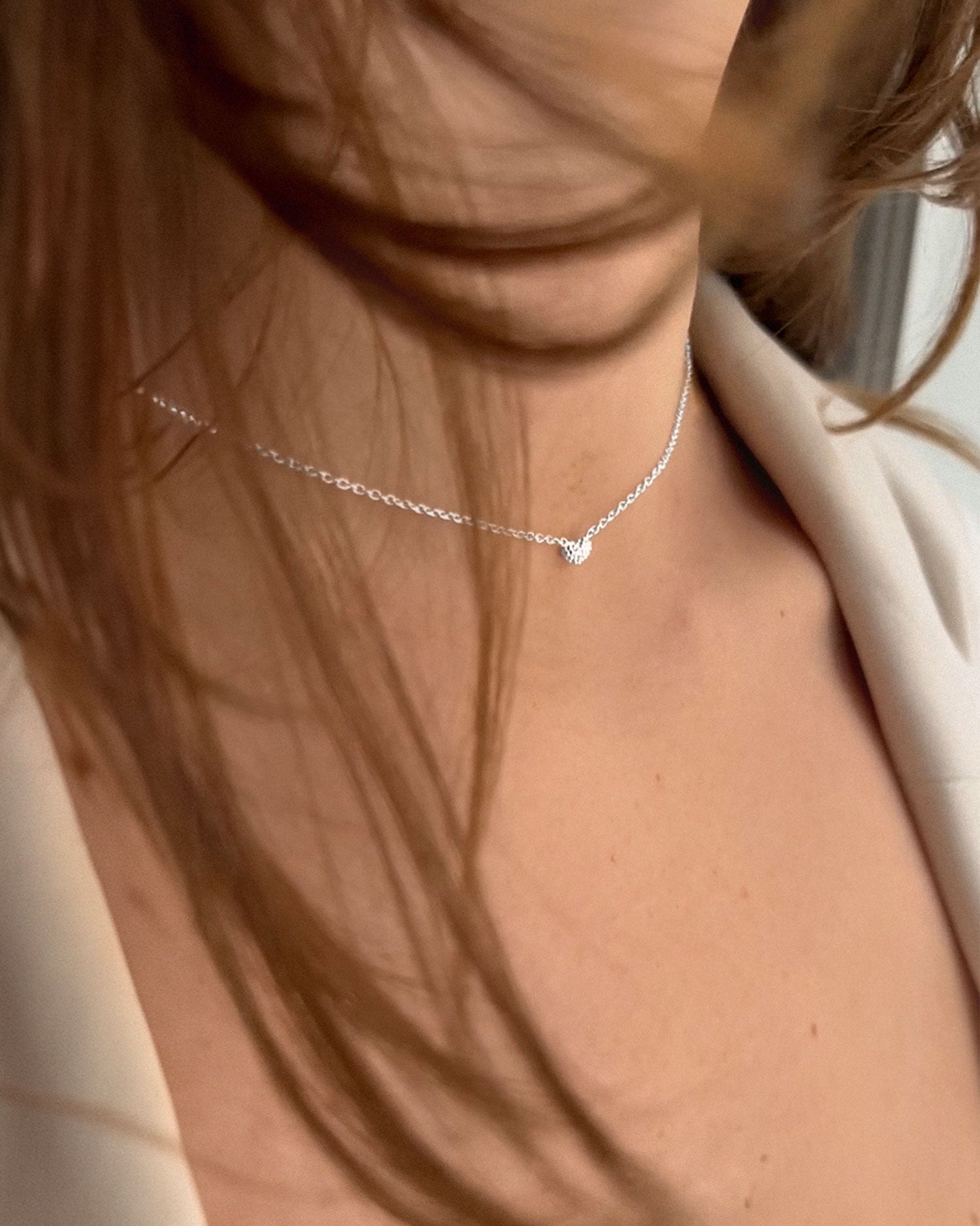 Love bubble necklace silver
