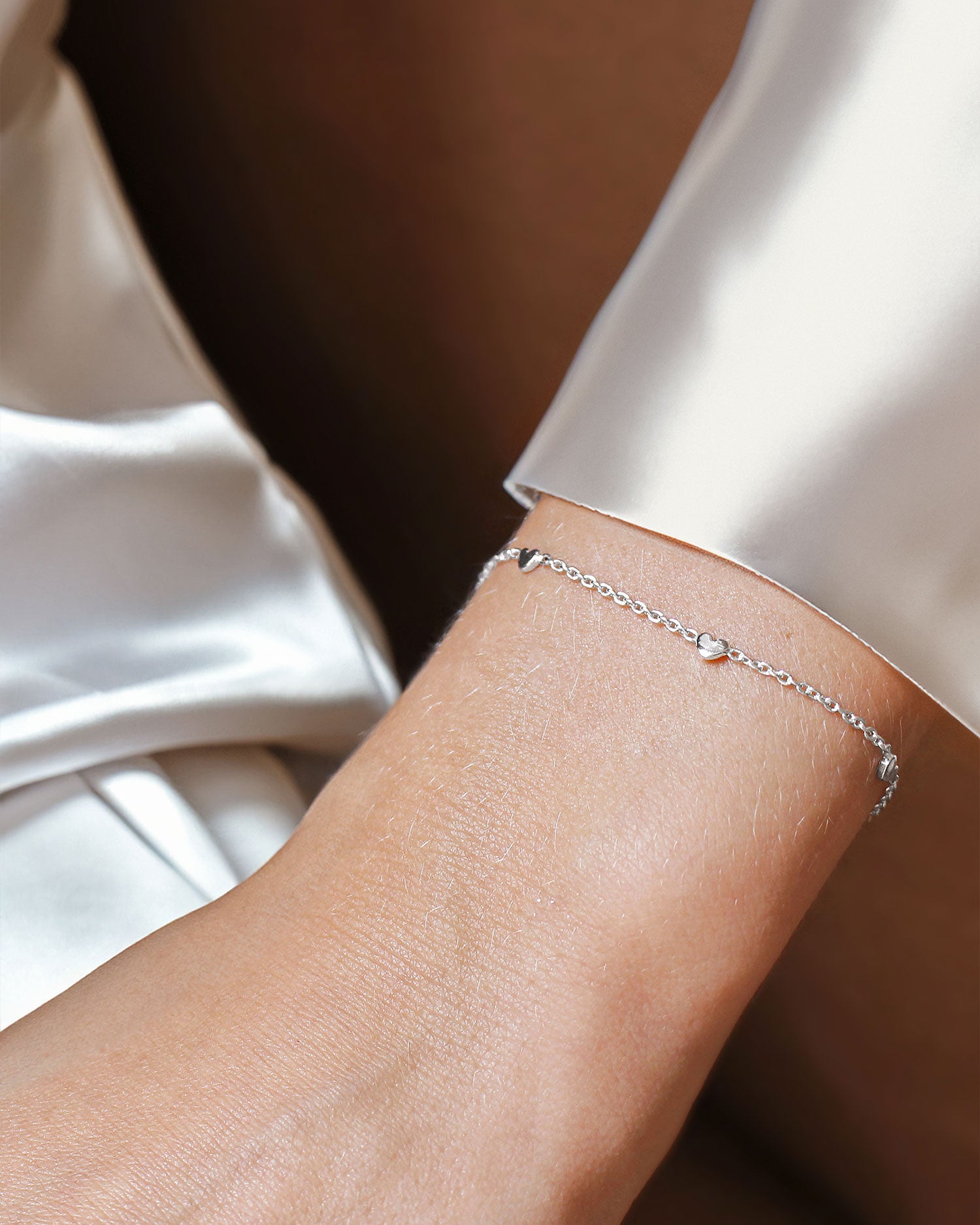 Loving Heart drop full bracelet silver