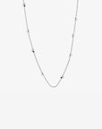 Loving Heart drop full necklace short silver