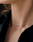 Loving Heart drop necklace silver