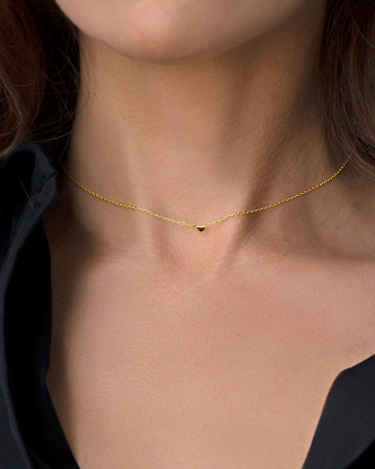 Loving Heart drop necklace gold