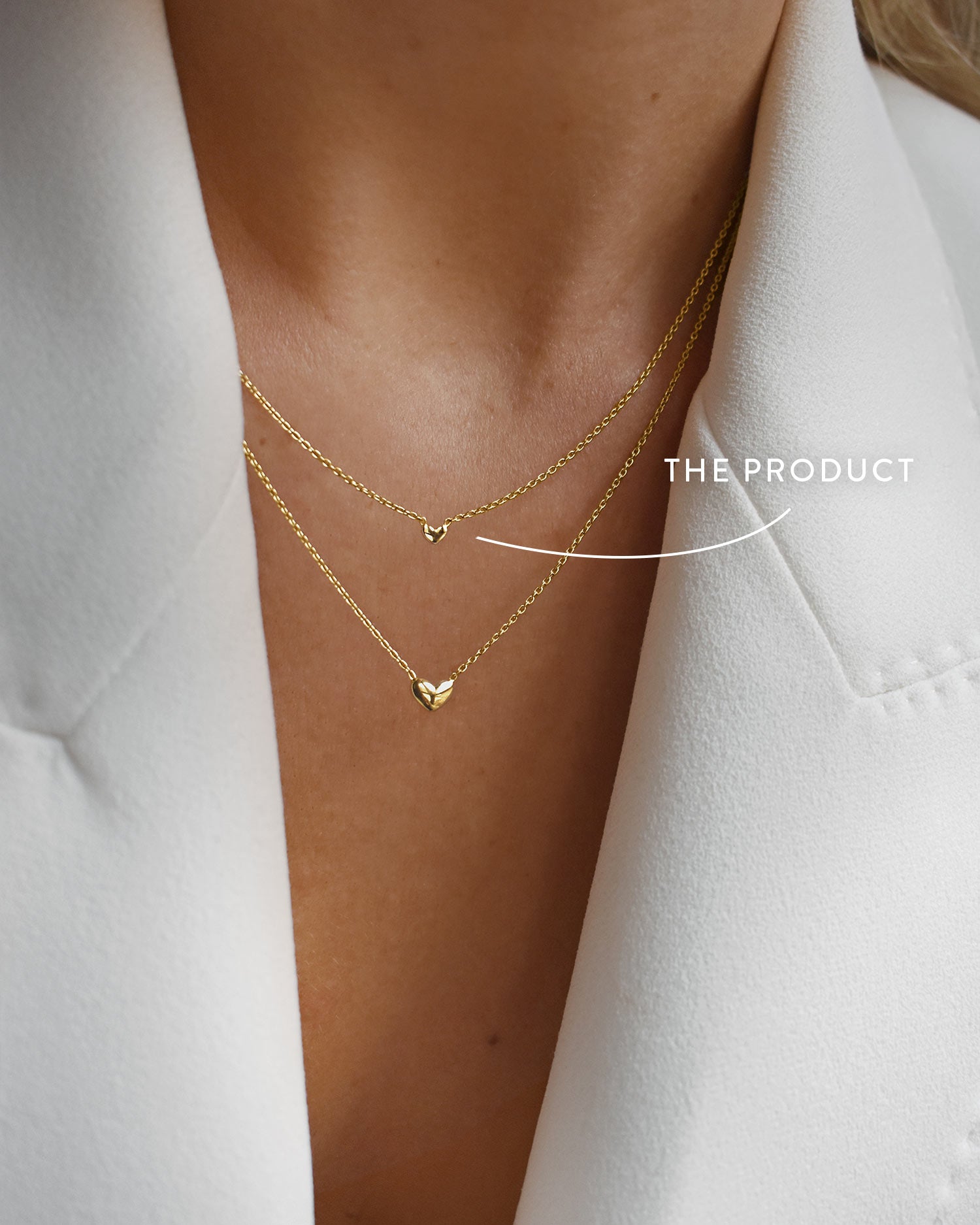 Loving Heart drop necklace gold