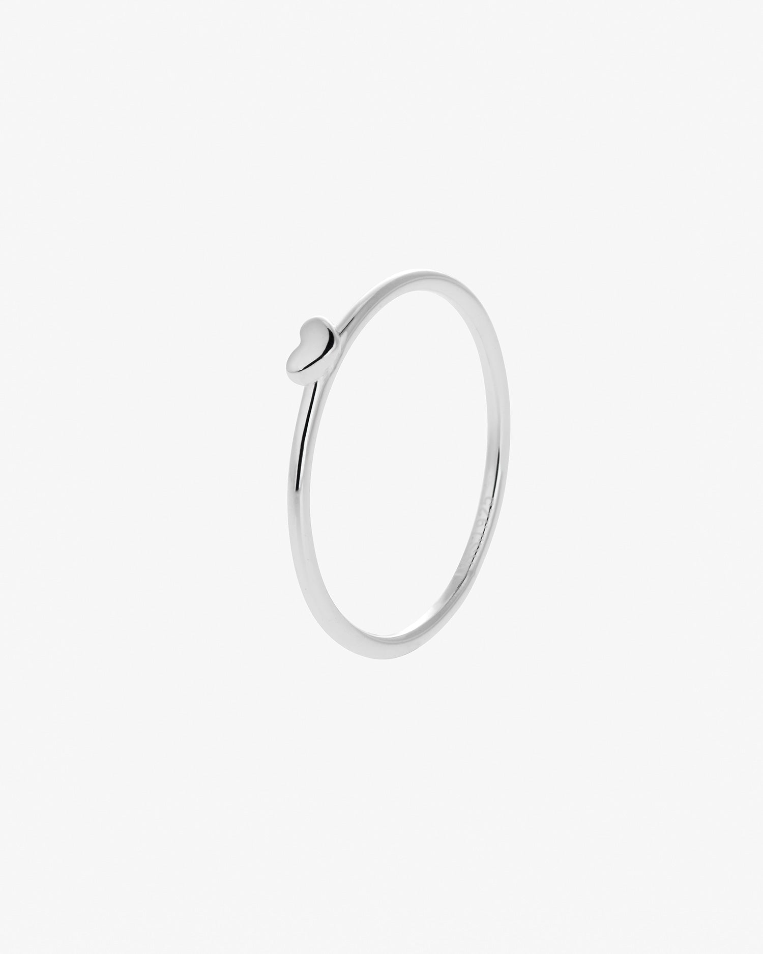 Loving Heart drop ring silver
