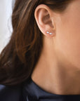 Loving Heart drop studs silver