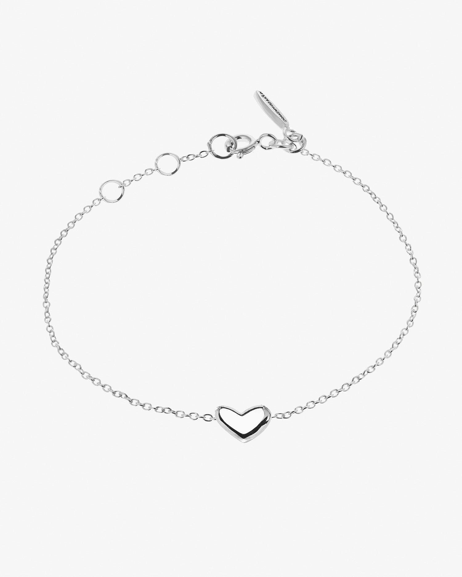 Loving Heart medium single bracelet silver