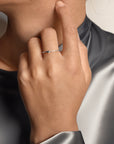 Loving Heart drop ring silver
