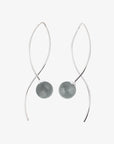 Moon earrings smokey silver