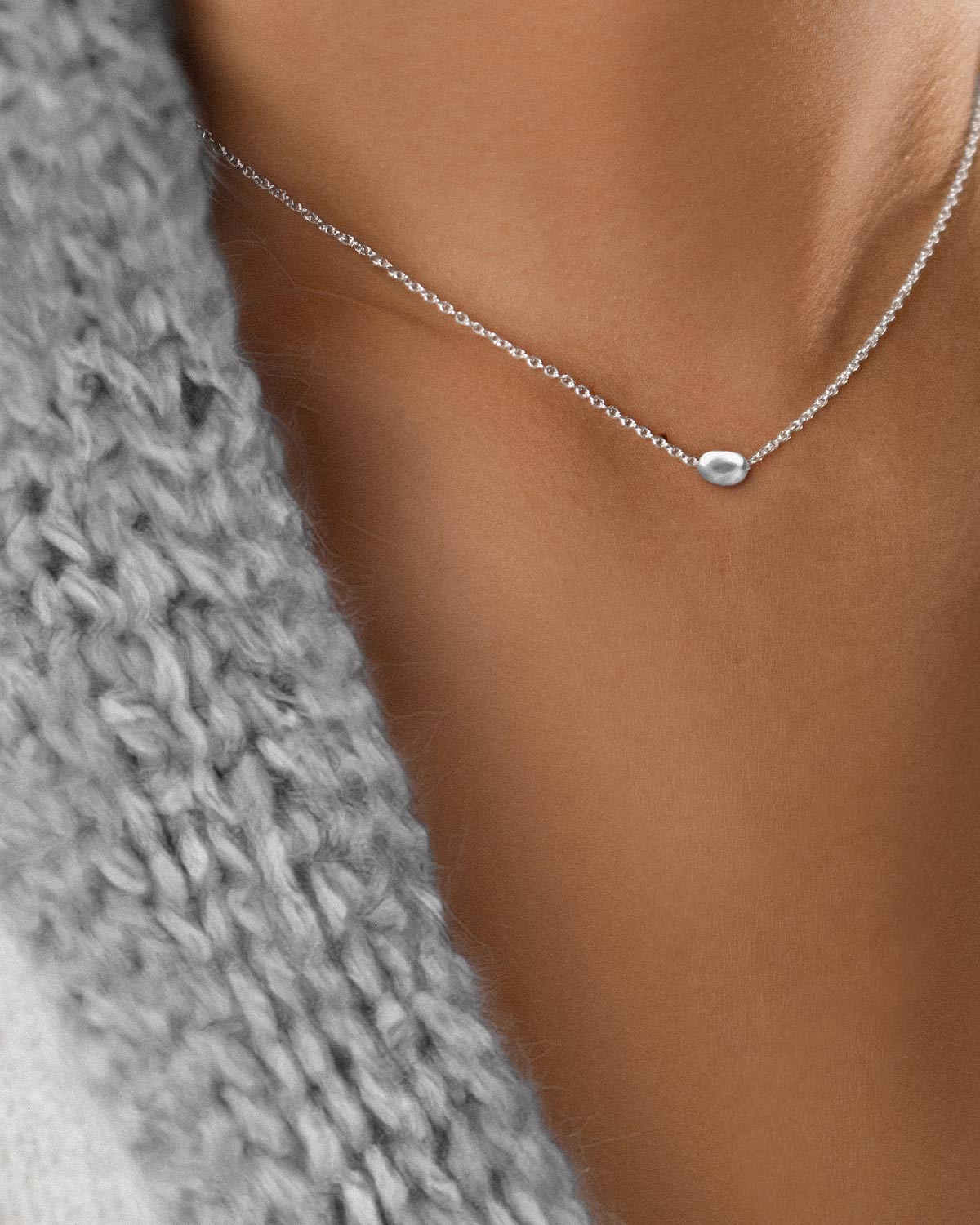 Morning Dew petite necklace silver
