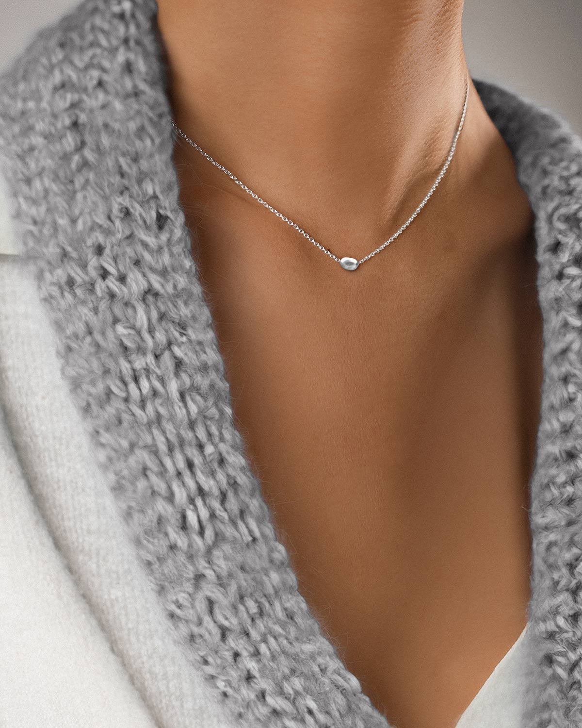 Morning Dew petite necklace silver