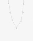 New Bud drop full necklace silver