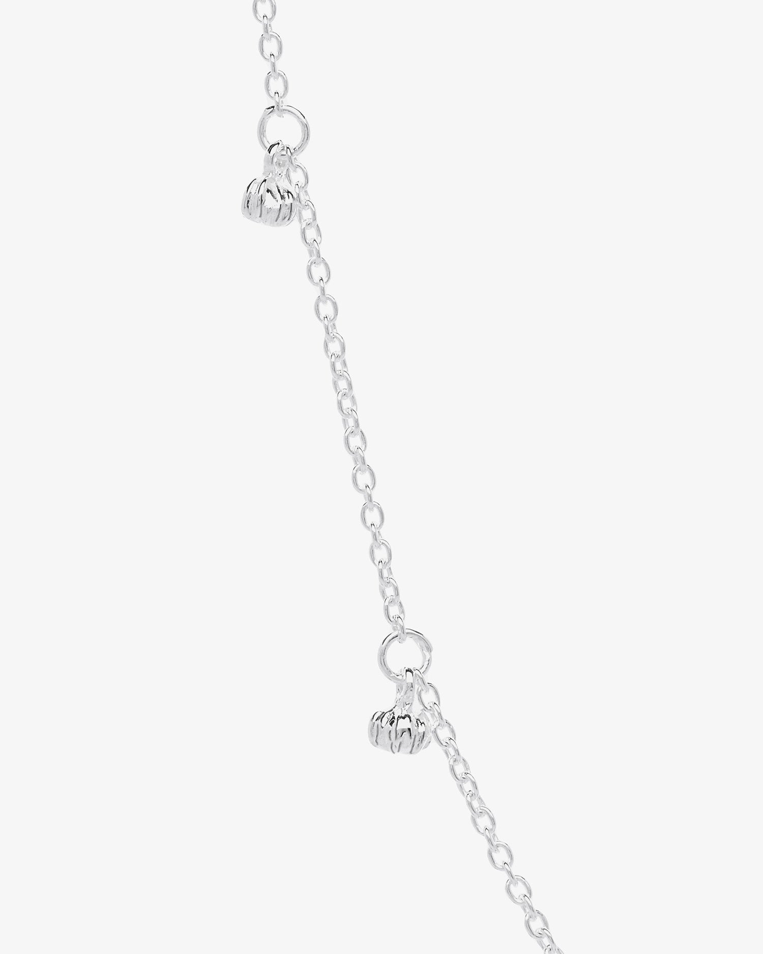 New Bud drop full necklace silver