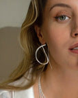 Ocean big earrings silver