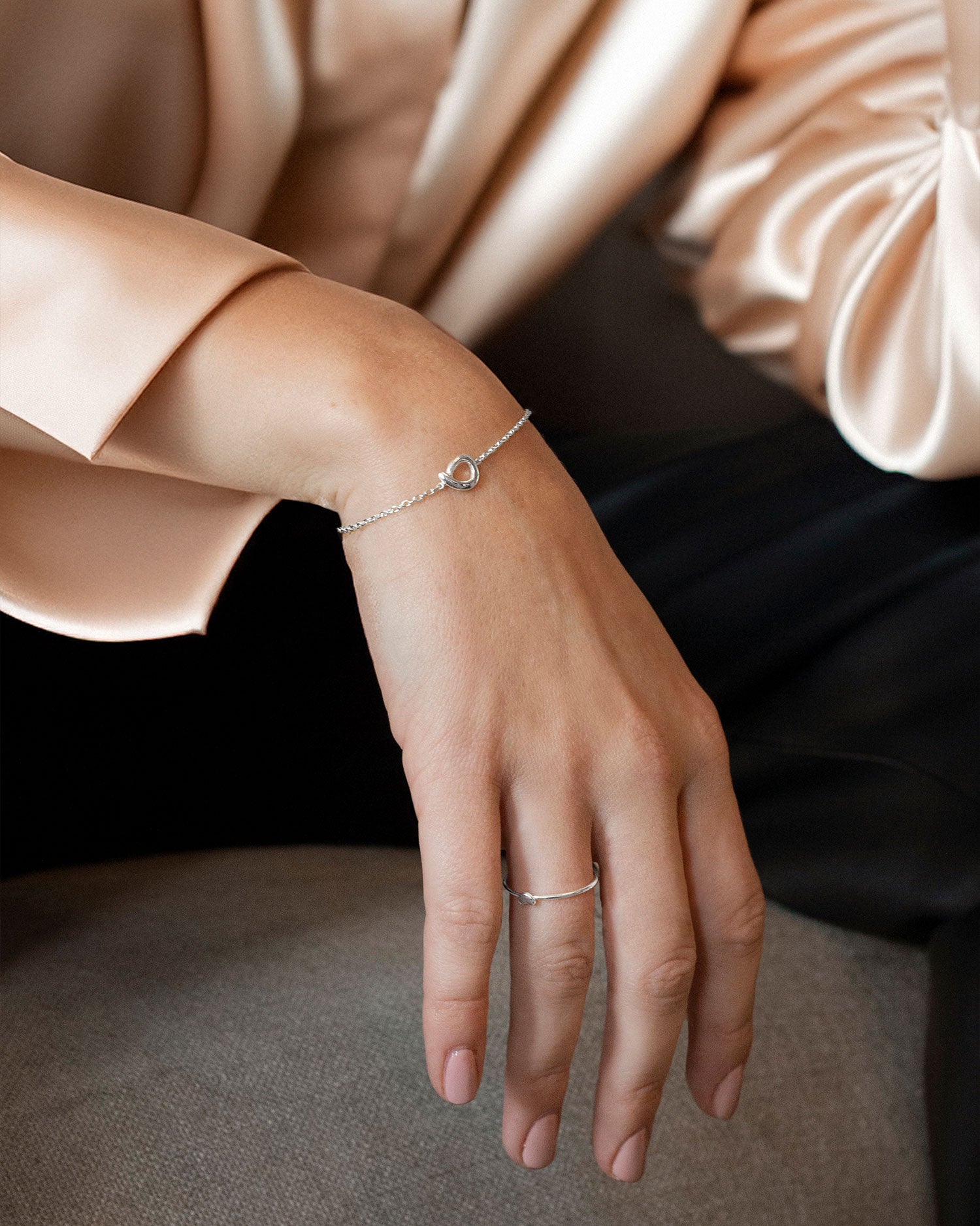 Ocean drop bracelet silver
