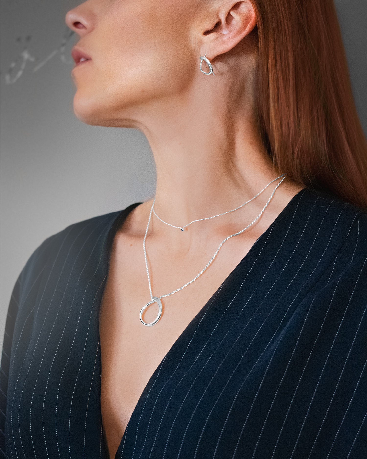 Ocean single necklace silver