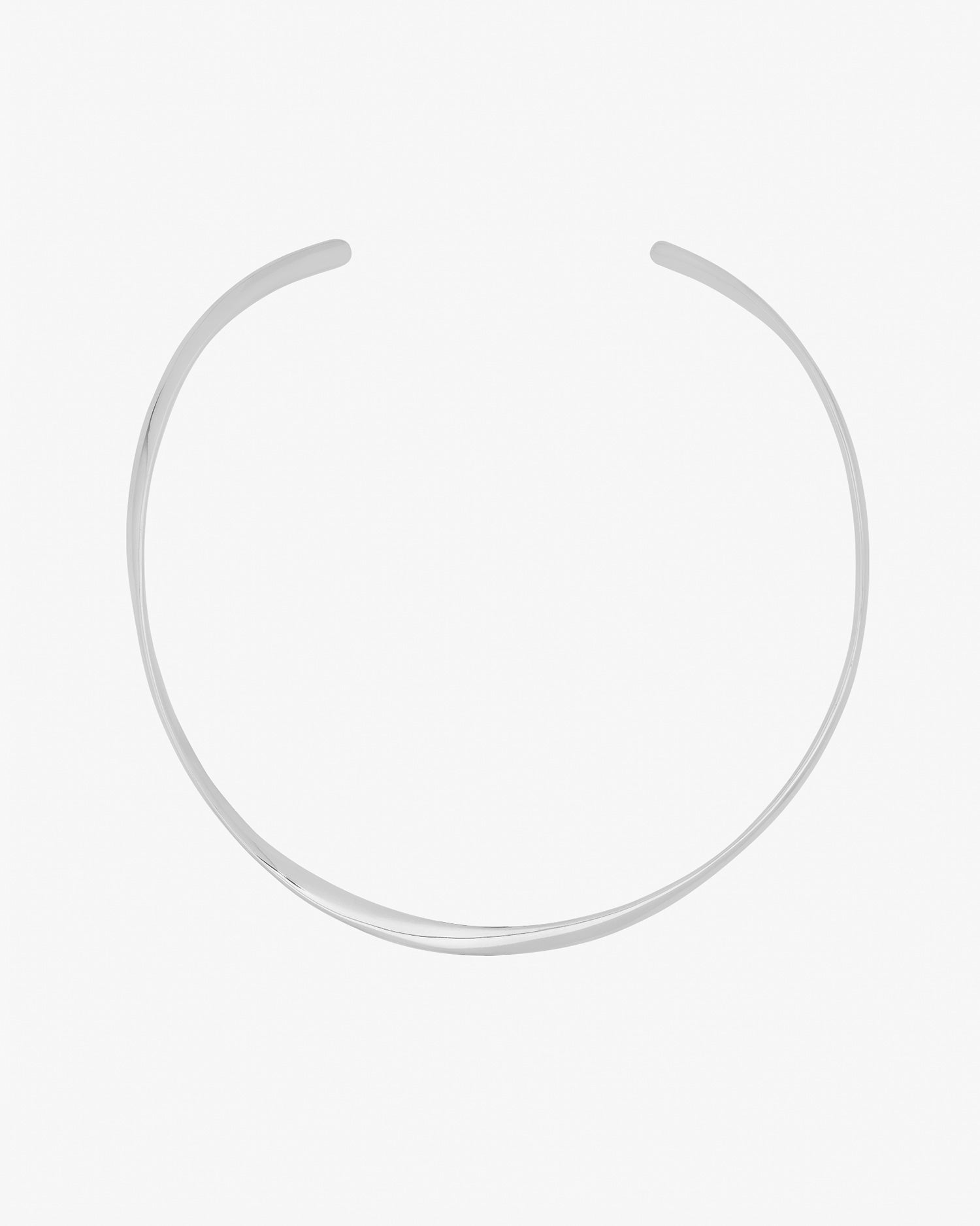 Orbit collar necklace silver