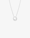 Orbit drop necklace silver