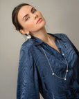 Pacific necklace long silver