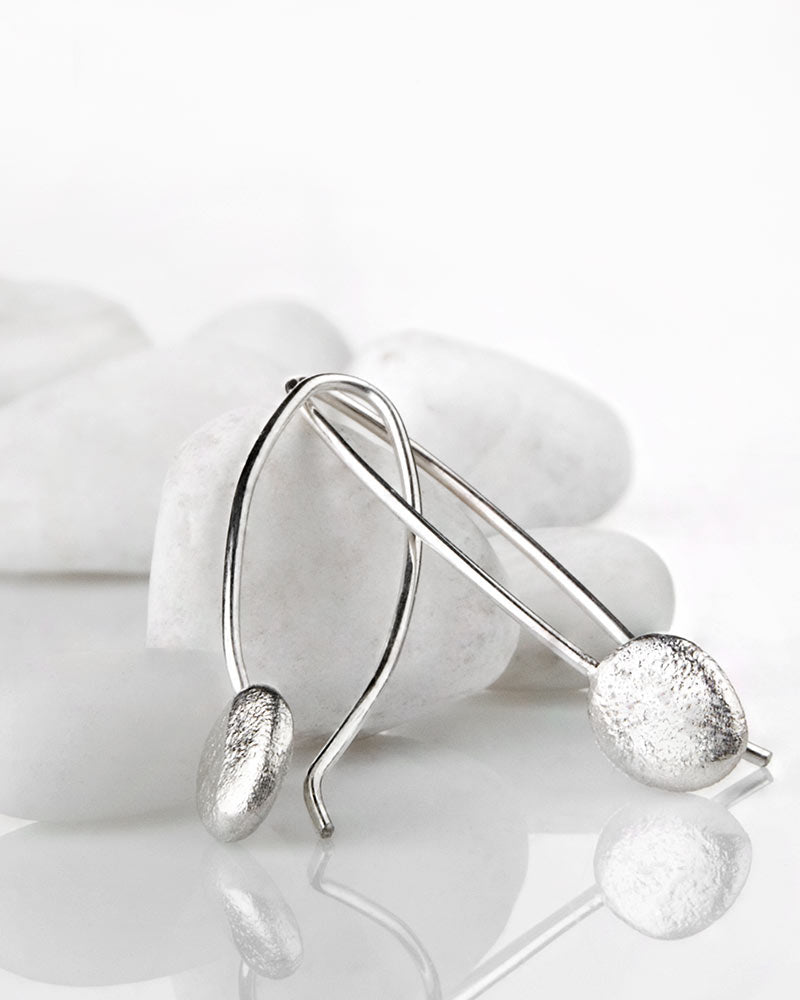 Pebbles earrings silver