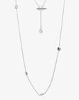 Pebbles necklace long silver