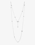 Pebbles necklace long silver