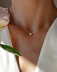Petite Pearl necklace silver