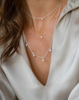 Petite Pearl single full necklace silver