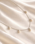 Petite Pearl single full necklace silver