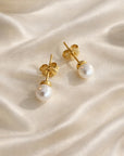 Petite Pearl single studs gold