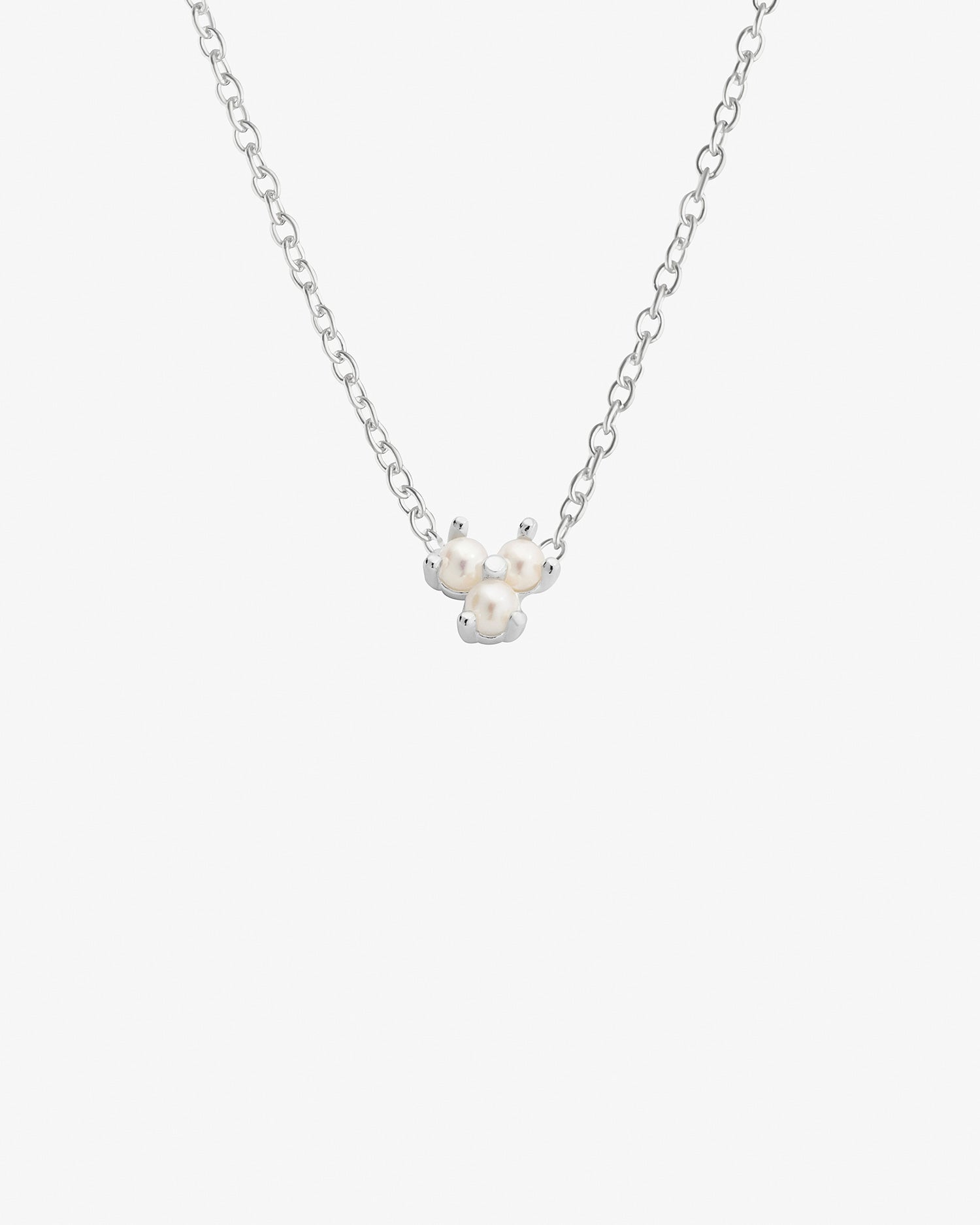 Petite Star pearl necklace silver