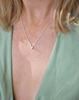 Petite Star pearl necklace silver