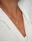 Petite Star pearl necklace silver