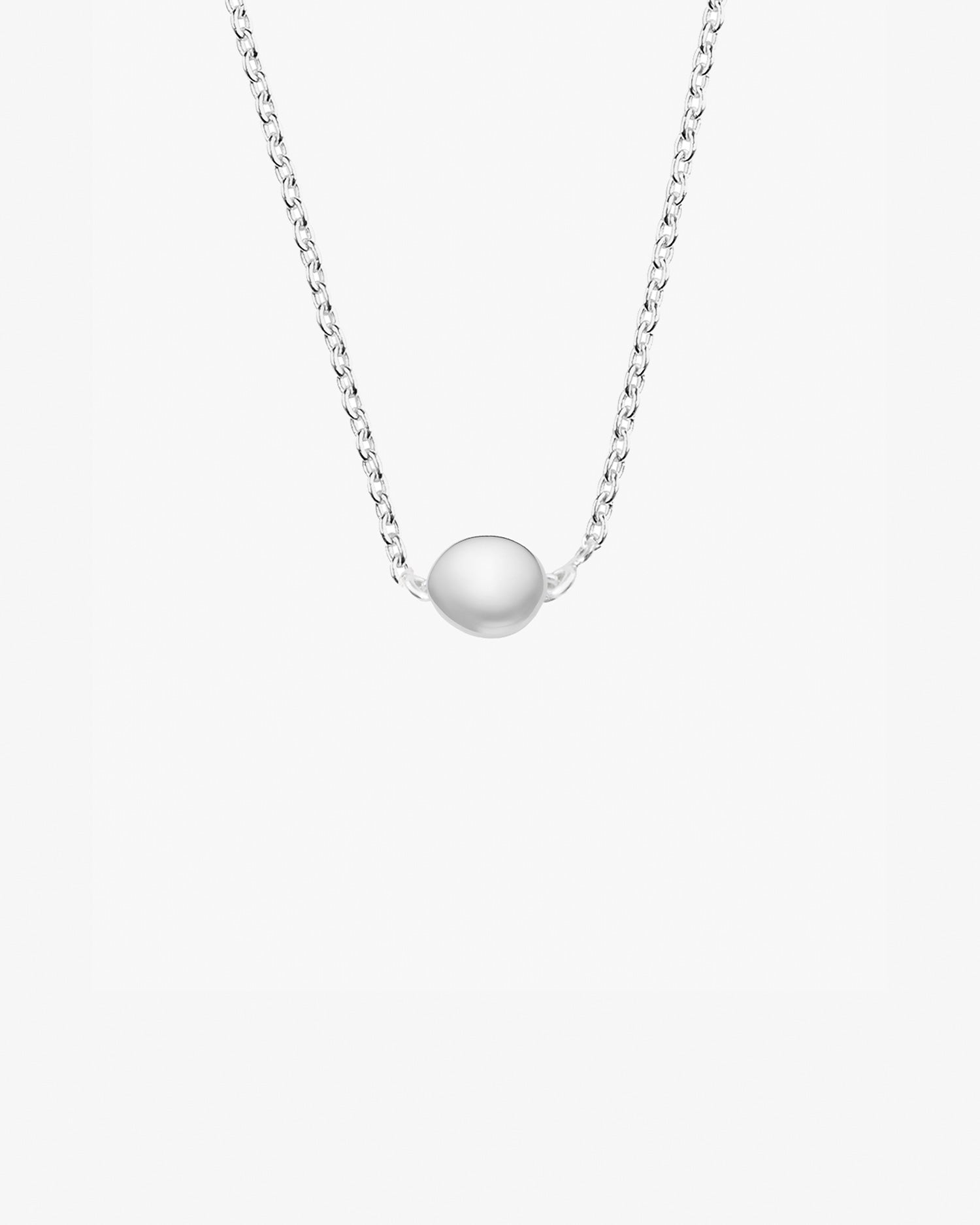 Stardust drop necklace polished silver