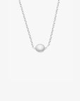 Stardust drop necklace polished silver