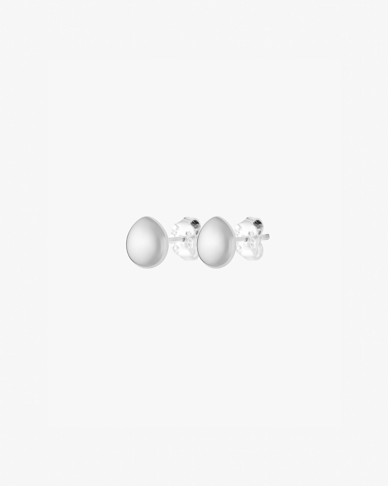 Stardust drop studs polished silver