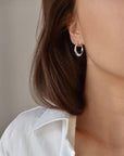 Stardust hoops polished silver