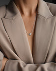 Stardust necklace polished silver