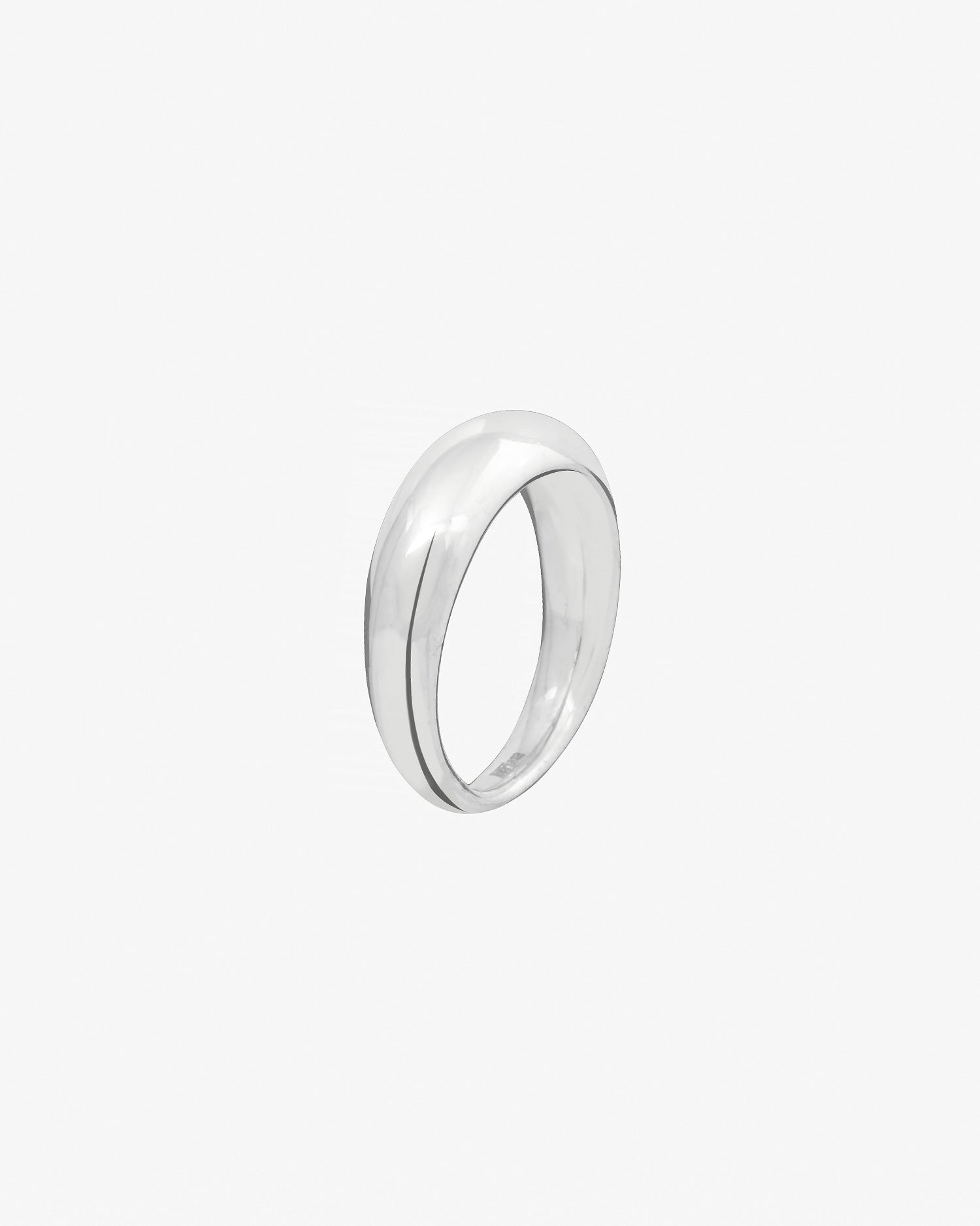 Stardust ring polished silver